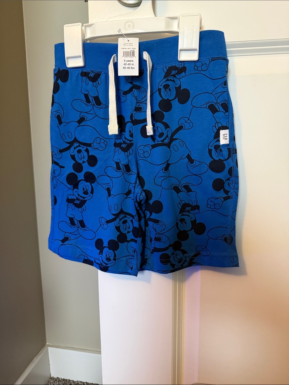 Disney Blue Mickey Mouse Print Pull-On Shorts
